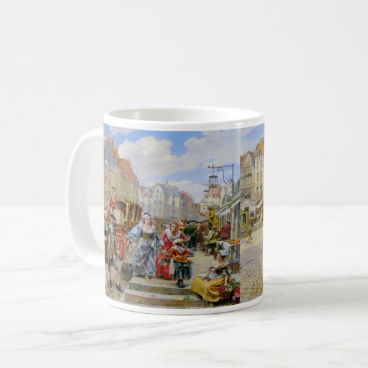 Parijse straat schilderen mok (Voorkant links)