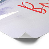 Parijse straatbeeld met Eiffeltoren Poster (Hoek)