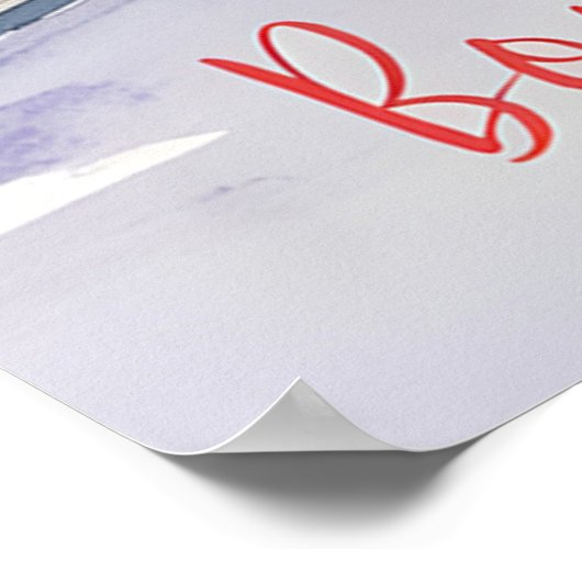 Parijse straatbeeld met Eiffeltoren Poster (Hoek)