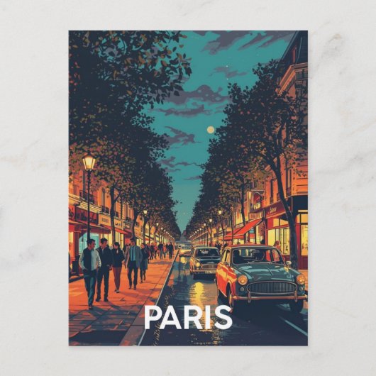 Parijse Straten Briefkaart (Voorkant)