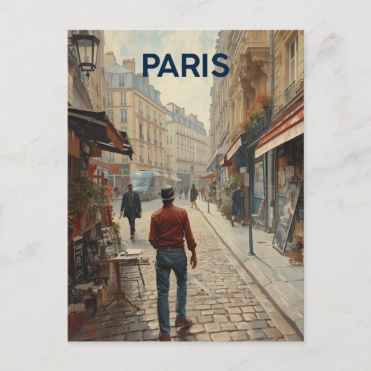 Parijse Straten Briefkaart (Voorkant)