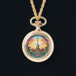 Parijse Sunset Eiffeltoren Parijs Franse Bloemen Horloge<br><div class="desc">De heldere Parijse Sunset Eiffeltoren Paris French Floral Watches heeft een Parijse zonsondergang in art decostijl met de Eiffeltoren in een gedurfd bloemrijk lijst. Creëer door Evco Studio www.zazzle.com/store/evcostudio</div>