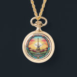 Parijse Sunset Eiffeltoren Parijs Franse Bloemen Horloge<br><div class="desc">De heldere Parijse Sunset Eiffeltoren Paris French Floral Watches heeft een Parijse zonsondergang in art decostijl met de Eiffeltoren in een gedurfd bloemrijk lijst. Creëer door Evco Studio www.zazzle.com/store/evcostudio</div>