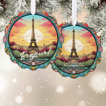Parijse Sunset Eiffeltoren Parijs Franse Bloemen Ornament Kaart<br><div class="desc">De Bright Parijse Sunset Eiffeltoren Paris French Floral Ornament Kaart heeft een Parijse zonsondergang in art-decostijl met de Eiffeltoren in een gedurfd bloemenlijst. Creëer door Evco Studio www.zazzle.com/store/evcostudio</div>