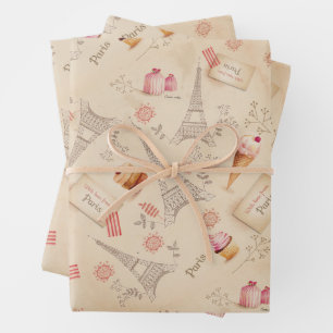  Parijse Sweets   Inpakpapier Vel