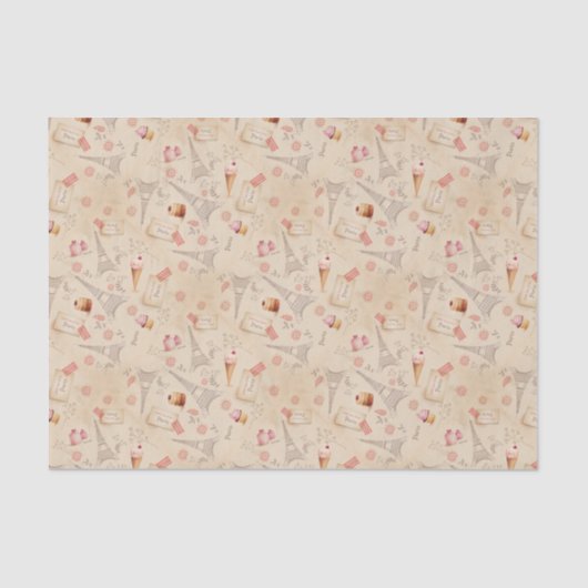 Parijse Sweets Tissuepapier (Voorkant)