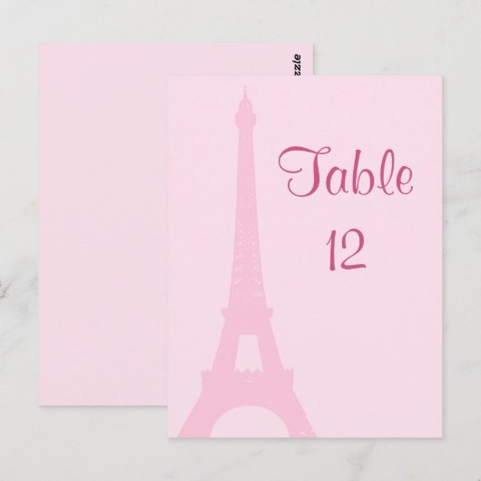  Parijse tafelnummer (Voorkant / Achterkant)
