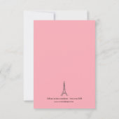 Parijse thema - 3x5Bachelorette Party Uitnodiging (Achterkant)