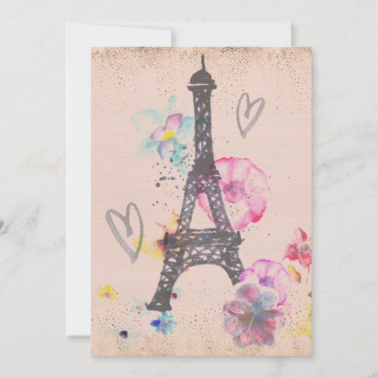 Parijse thema-tweeling kaart (Achterkant)