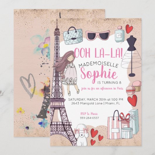 Parijse thema-tweeling kaart (Voorkant / Achterkant)