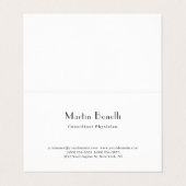 Parijse trendy minimalistische consultant arts visitekaartje (Buitenkant ongevouwen)