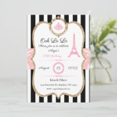 Parijse Uitnodiging, Douane, Verjaardag, Bruiloft, Kaart (Staand voorkant)