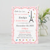 Parijse uitnodiging, Franse thema uitnodiging, Mac Kaart (Staand voorkant)