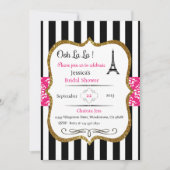 Parijse uitnodiging, Parijs thema feest uitnodigin Kaart (Voorkant)