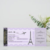 Parijse uitnodiging, Parijs thema uitnodiging (Staand voorkant)