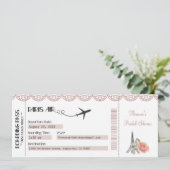 Parijse uitnodiging, Parijs themafeest, Bruiloft,  Kaart (Staand voorkant)