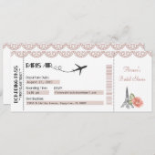 Parijse uitnodiging, Parijs themafeest, Bruiloft,  Kaart (Voorkant / Achterkant)