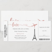 Parijse uitnodiging, Paris Bridal Shower  Kaart (Voorkant / Achterkant)