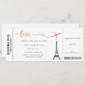 Parijse uitnodiging, Paris bruidsfeest Kaart (Voorkant / Achterkant)