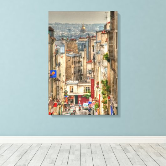Parijse Uitzicht Canvas Afdruk (Insitu (Houten vloer))