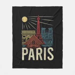 Parijse Vakantie, Franse Vakantie, Eiffeltoren, Li Fleece Deken