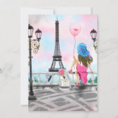 Parijse Verjaardag Kaart met Eiffeltoren (Achterkant)