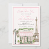 Parijse verjaardagscafé kaart (Voorkant)