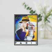 Parijse vintage ansichtkaart briefkaart (Staand voorkant)