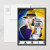 Parijse vintage ansichtkaart briefkaart (Voorkant / Achterkant)