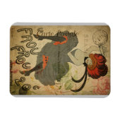 Parijse Vintage Franse Can-Can Danseres Magneet (Horizontaal)