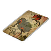 Parijse Vintage Franse Can-Can Danseres Magneet (Linkerzijde)