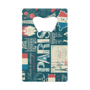 Parijse Vintage: Franse Republiek Elegantie Creditkaart Flessenopener