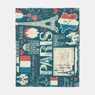 Parijse Vintage: Franse Republiek Elegantie Fleece Deken