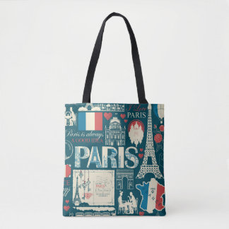 Parijse Vintage: Franse Republiek Elegantie Tote Bag