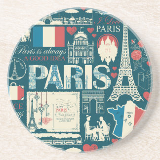 Parijse Vintage: Franse Republiek Elegantie Zandsteen Onderzetter