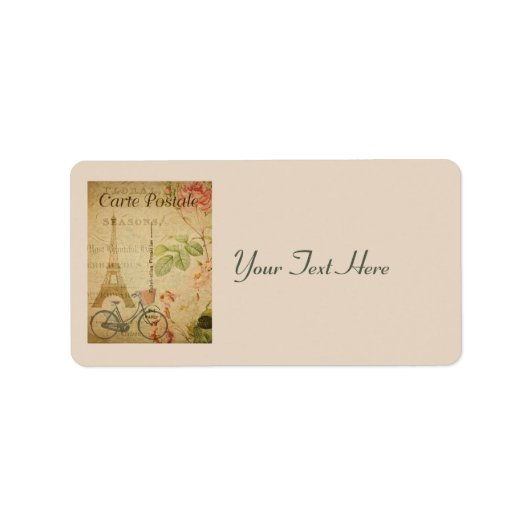 Parijse Vintage Met Eiffeltoren Label (Voorkant)