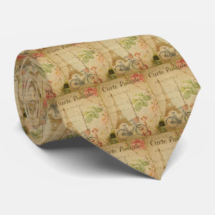 Parijse Vintage Met Eiffeltoren Stropdas