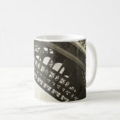 Parijse Vintage Sepia Eiffeltoren Koffiemok (Voorkant rechts)