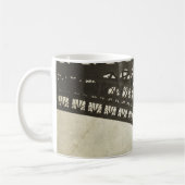 Parijse Vintage Sepia Eiffeltoren Koffiemok (Links)