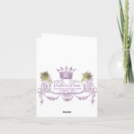 Parijse Violette Rosee Parfume Kaart (Achterkant)