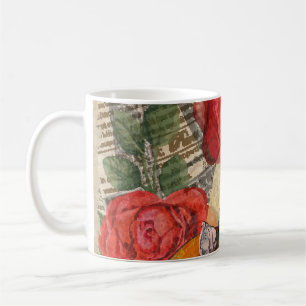 Parijse vrouw: Eiffeltoren retro. Koffiemok