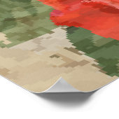 Parijse vrouw: Eiffeltoren retro. Poster (Hoek)