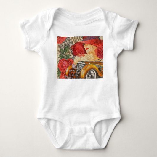 Parijse Vrouw: Eiffeltoren Retro. Romper (Voorkant)