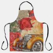 Parijse vrouw: Eiffeltoren retro. Schort (Voorkant)