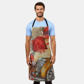 Parijse vrouw: Eiffeltoren retro. Schort (Gedragen)
