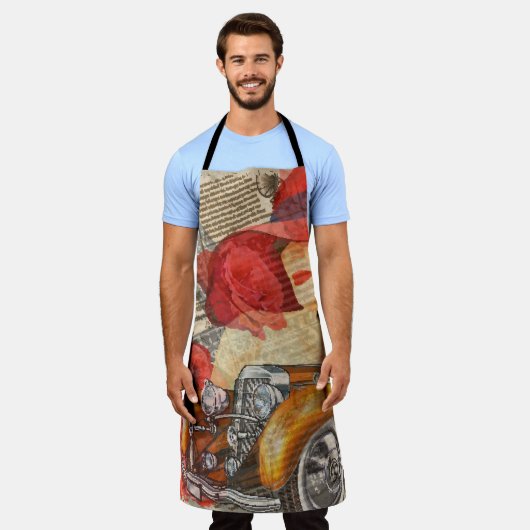 Parijse vrouw: Eiffeltoren retro. Schort (Gedragen)