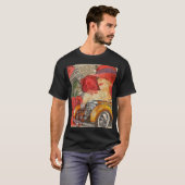 Parijse vrouw: Eiffeltoren retro. T-shirt (Voorkant volledig)