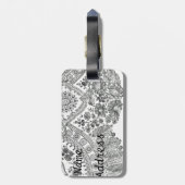  Parijse waterkleur Bagagelabel (Achterkant verticaal)