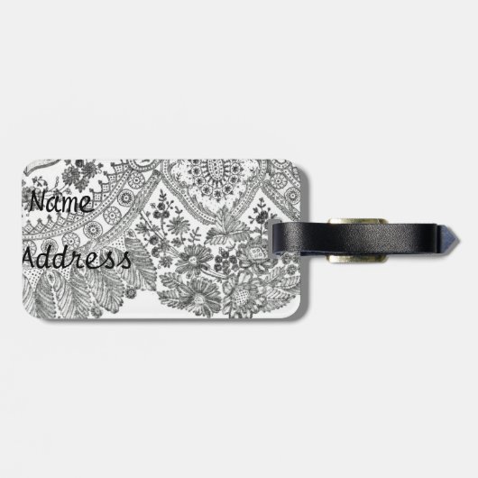  Parijse waterkleur Bagagelabel (Achterkant horizontaal)