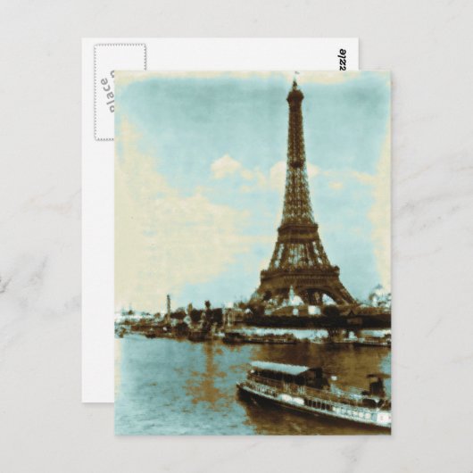  Parijse waterkleur Briefkaart (Voorkant / Achterkant)